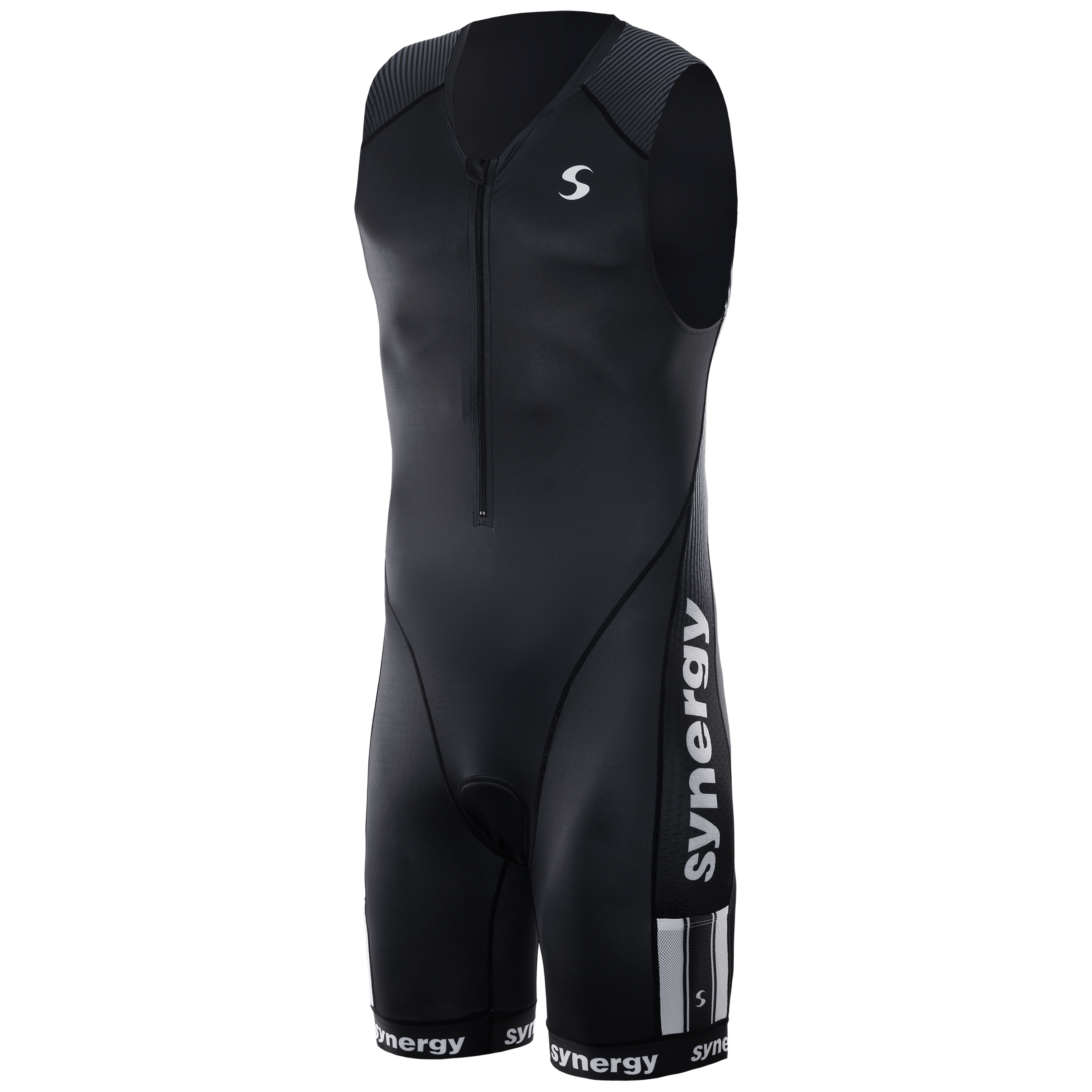 Spruce Men's Triathlon Trisuit Cycling Running Swimming Jumpsuit - Short Sleeve Tri Skinsuit With Gel Padded & 3 Back Pockets - TSU3