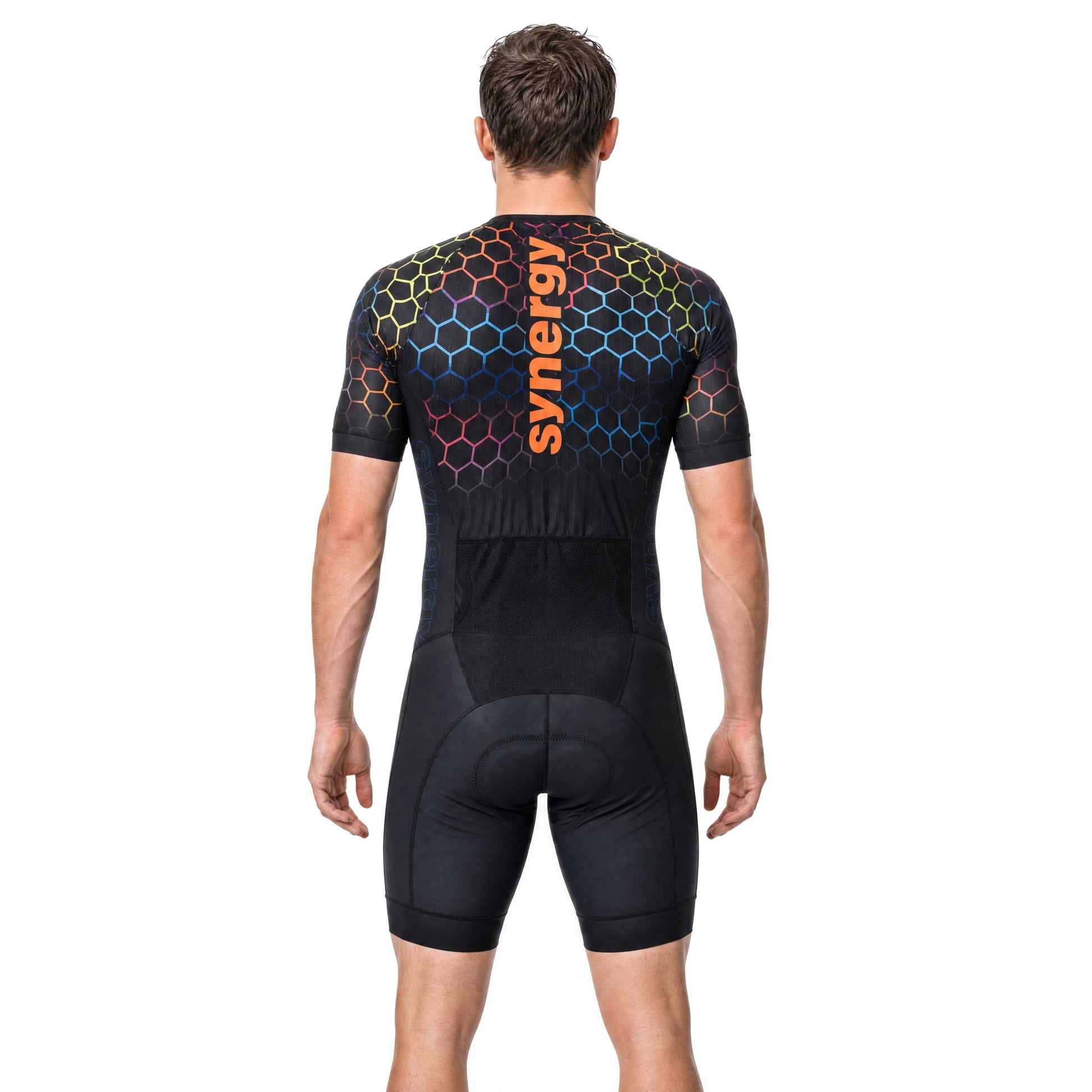 Men's Pro 3.0 Short Sleeve Tri Suit - Fusion - Kinetic Hive - Back
