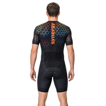 Men's Pro 3.0 Short Sleeve Tri Suit - Fusion - Kinetic Hive - Back