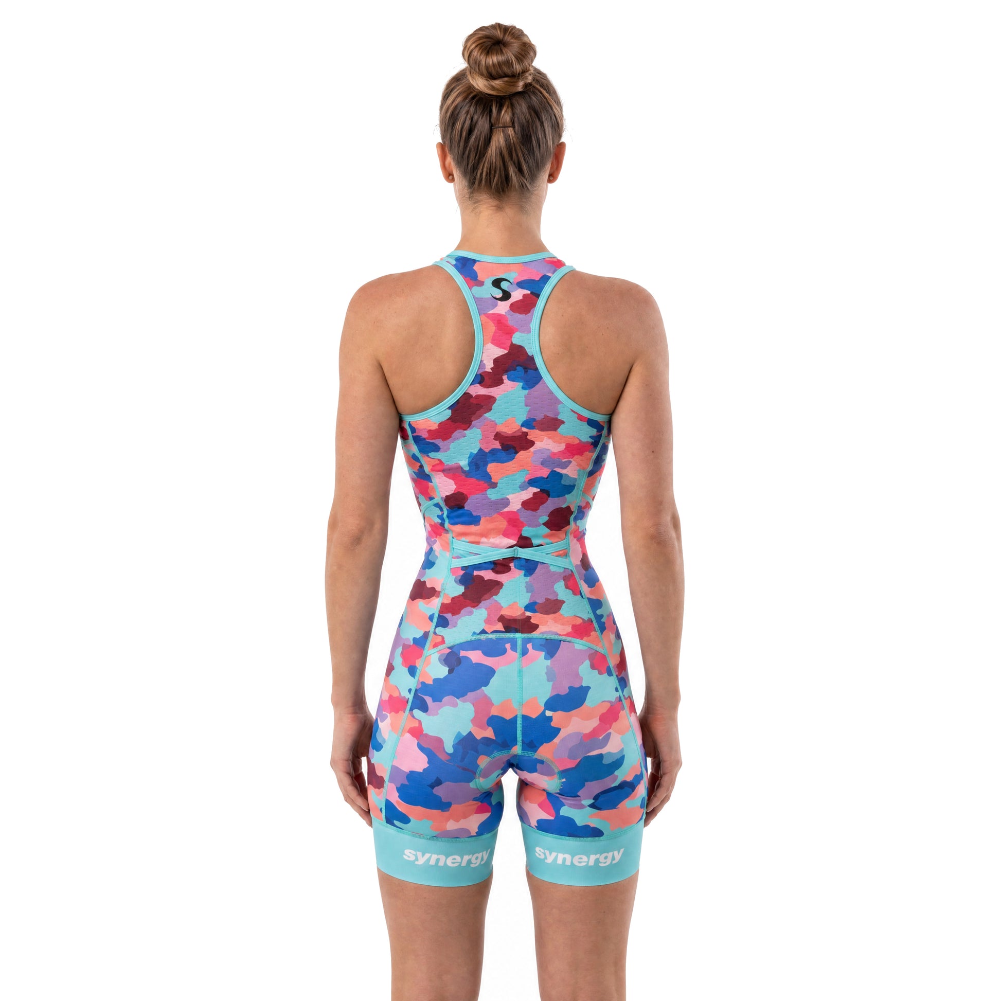 Women's Elite Sleeveless Racerback Tri Suit - Mosaic Camo - Back