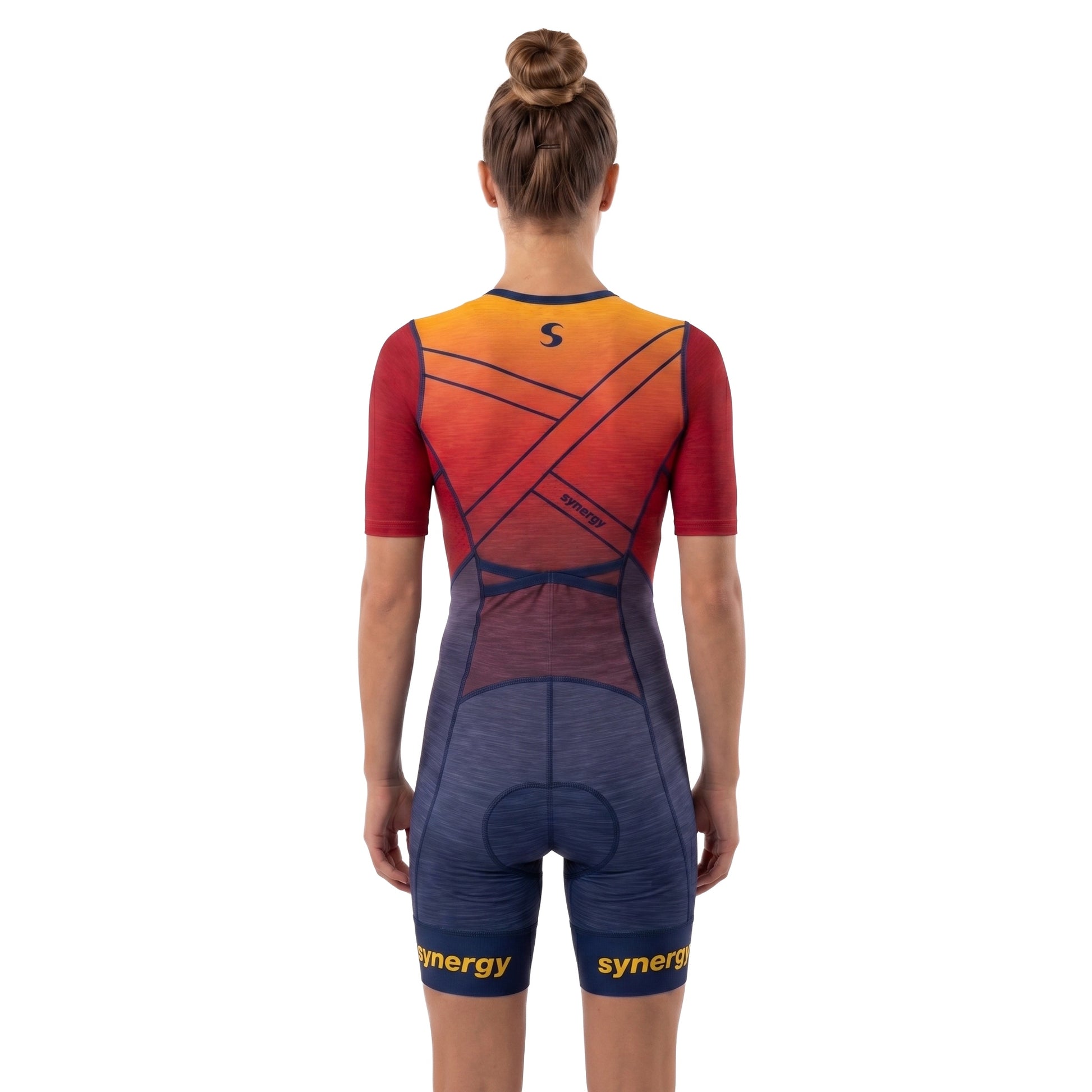 Women's Pro Short Sleeve Tri Suit - Flame Lily 02