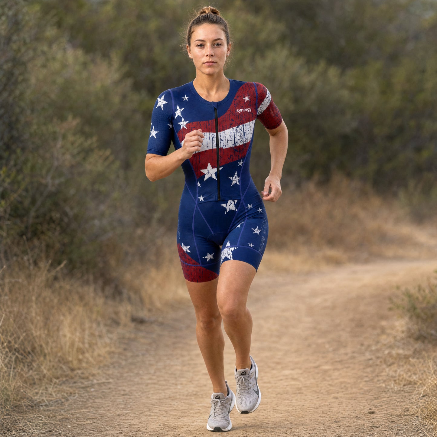 Women's Pro Short Sleeve Tri Suit - Tactical Valor - Running - Front