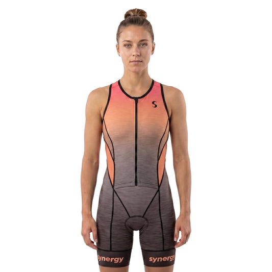 Women's Pro Sleeveless Racerback Tri Suit - Desert Rose 01