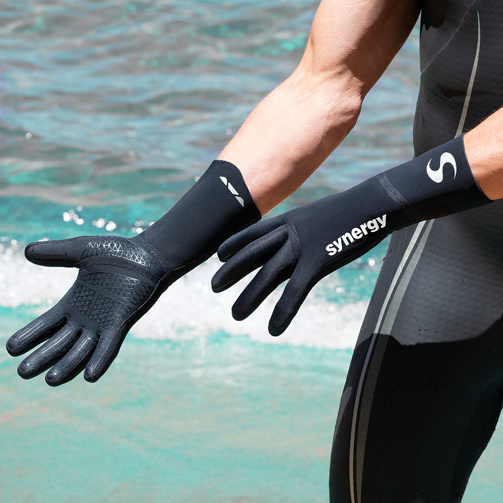 2 Seam Gloves Fishing Neoprene Fleece Waterproof Full Finger Men Women  Gloves US