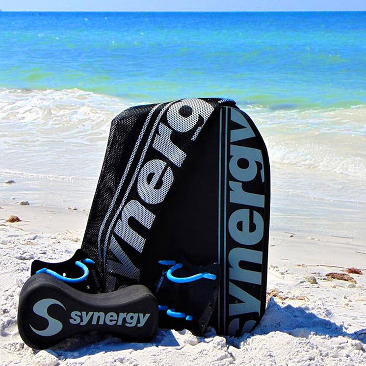 4-Piece Swim Training Set – Pull Buoy, Hand Paddles, Bag & Straps For Adults, Swimming Equipment For Strength & Technique