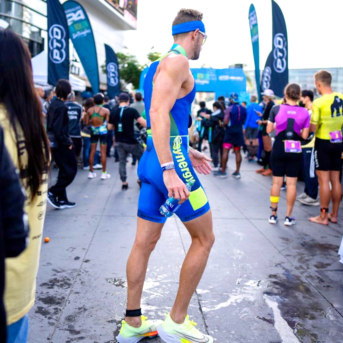 Tuta Da Triathlon Uomo Senza Maniche - Costume Intero Nuoto, Ciclismo E Wrestling - Foto 11