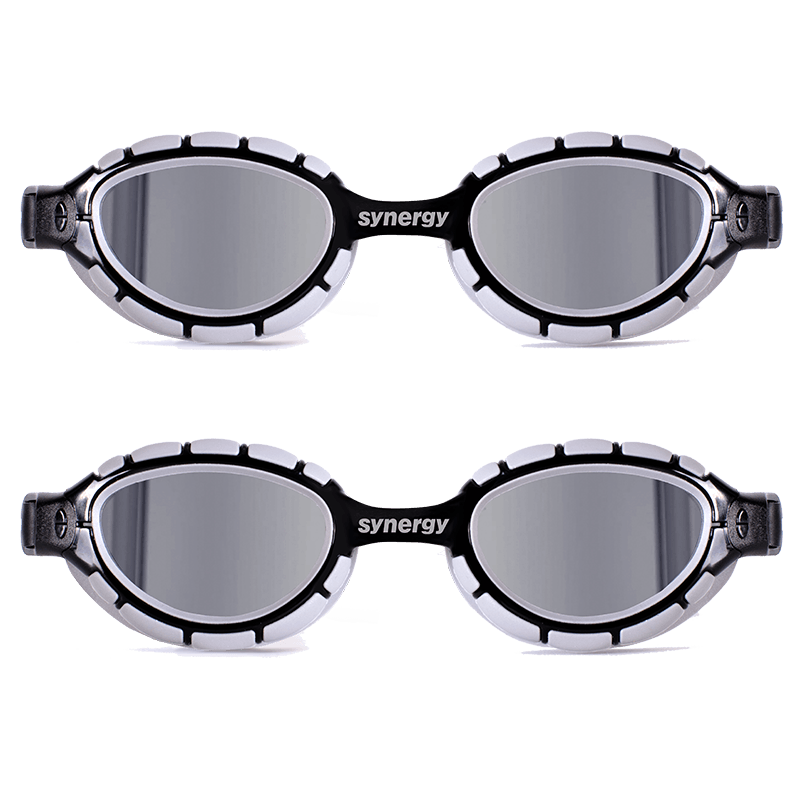 White swimming goggles deals